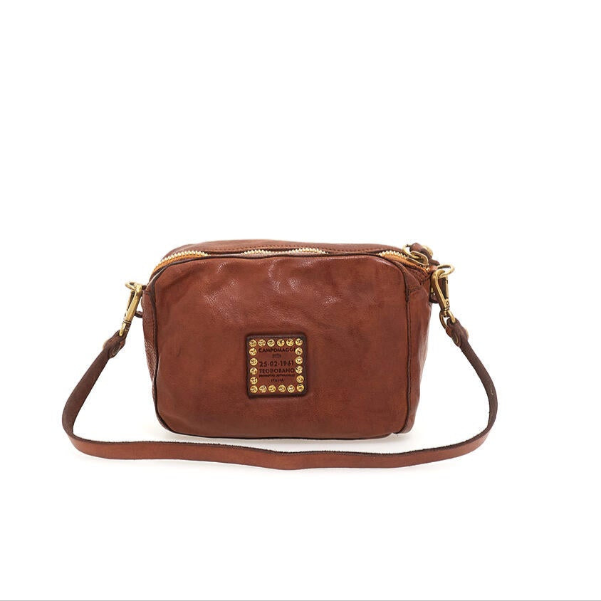 Elena Bowling taske, small - Cognac